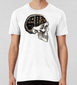 Analog Modular Synthesizer Skull For Synth Nerd T-shirt