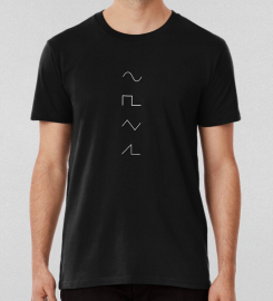 Analog Synthesizer Sine Saw Square Waveform T-shirt