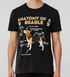 Anatomy Of A Beaglefunny Beagle Dog Lover Pet Owner T-shirt