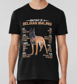 Anatomy Of A Belgian Malinoi T-shirt