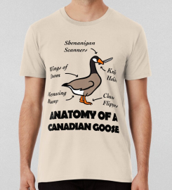 Anatomy Of A Canadian Goose T-shirt