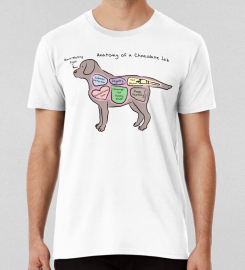 Anatomy Of A Chocolate Lab T-shirt