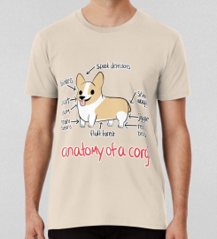 Anatomy Of A Corgi T-shirt