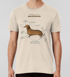 Anatomy Of A Dachshund T-shirt