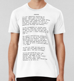 Anatomy Of A Fall Monologue Script Ver T-shirt