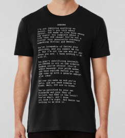 Anatomy Of A Fall Monologue Script Ver White T-shirt