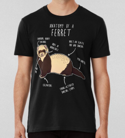 Anatomy Of A Ferret T-shirt