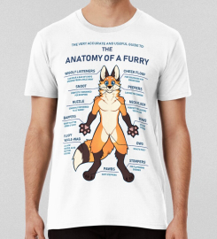 Anatomy Of A Furry Blank T-shirt