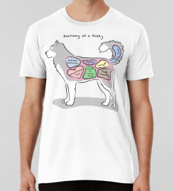 Anatomy Of A Husky T-shirt