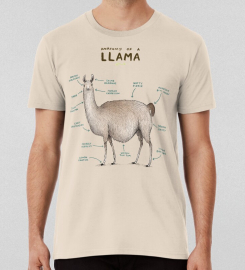 Anatomy Of A Llama T-shirt