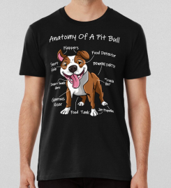 Anatomy Of A Pitbull T-shirt