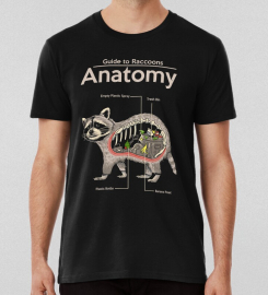 Anatomy Of A Raccoon T-shirt