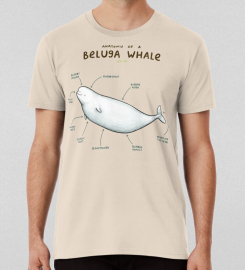 Anatomy Of Beluga Whale T-shirt