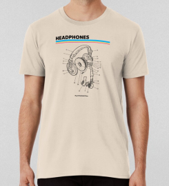 Anatomy Of Headphones T-shirt